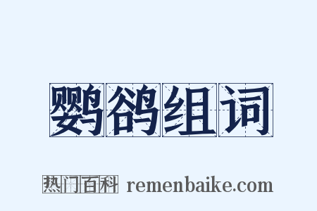 鹦鹆组词是什么意思的图片